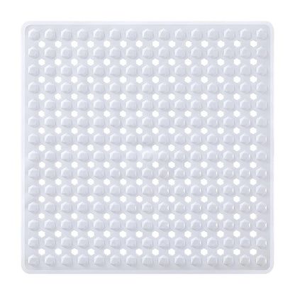 Yimobra Bathtub Mat Non Slip, 34.5"X15.5" Long Shower Mat for Inside Shower, Machine Washable Bath Mat with Drain Holes & Strong Suction Cups, Soft on Feet, Bathroom Essentials, Black