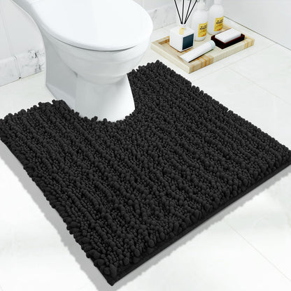 Yimobra Bathroom Rugs Non-Slip Washable – Extra Soft & Absorbent Chenille Bath Mat, Quick-Dry Plush Shaggy Floor & Vanity Bath Rugs for Tub & Shower, Modern Home Decor Accessories, 24 x 17, Grey