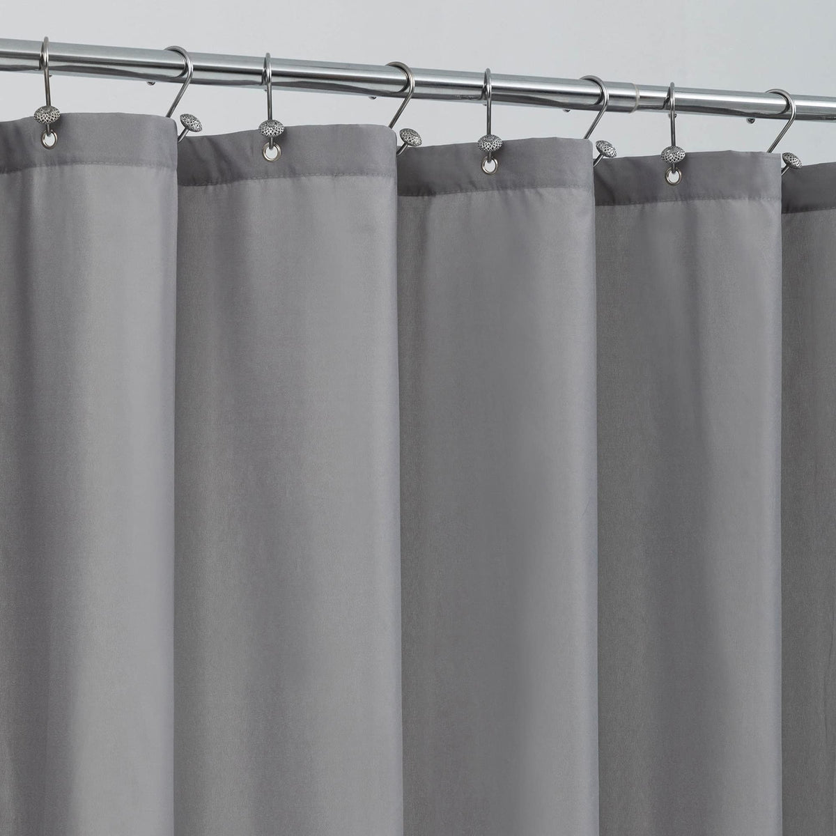 ALYVIA SPRING Waterproof Fabric Shower Curtain or Liner Black, 72x72