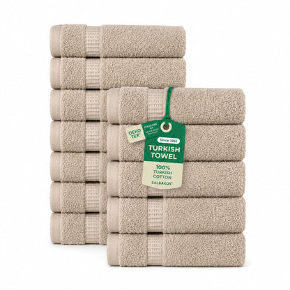 SALBAKOS 4-Piece 100% Turkish Cotton Bath Towels, 27x54 inch, White