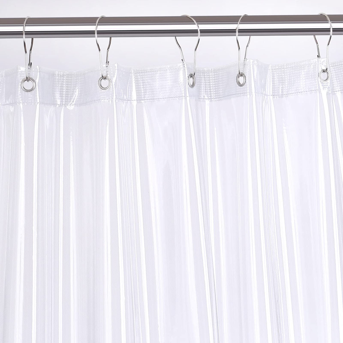 White Shower Curtain Liner,72 x 84 Inches Vinyl 10 G Heavy Duty Plastic Shower Curtain,Waterproof Weighted Bathroom Shower Liner