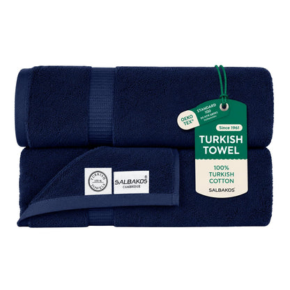 SALBAKOS 4-Piece 100% Turkish Cotton Bath Towels, 27x54 inch, White