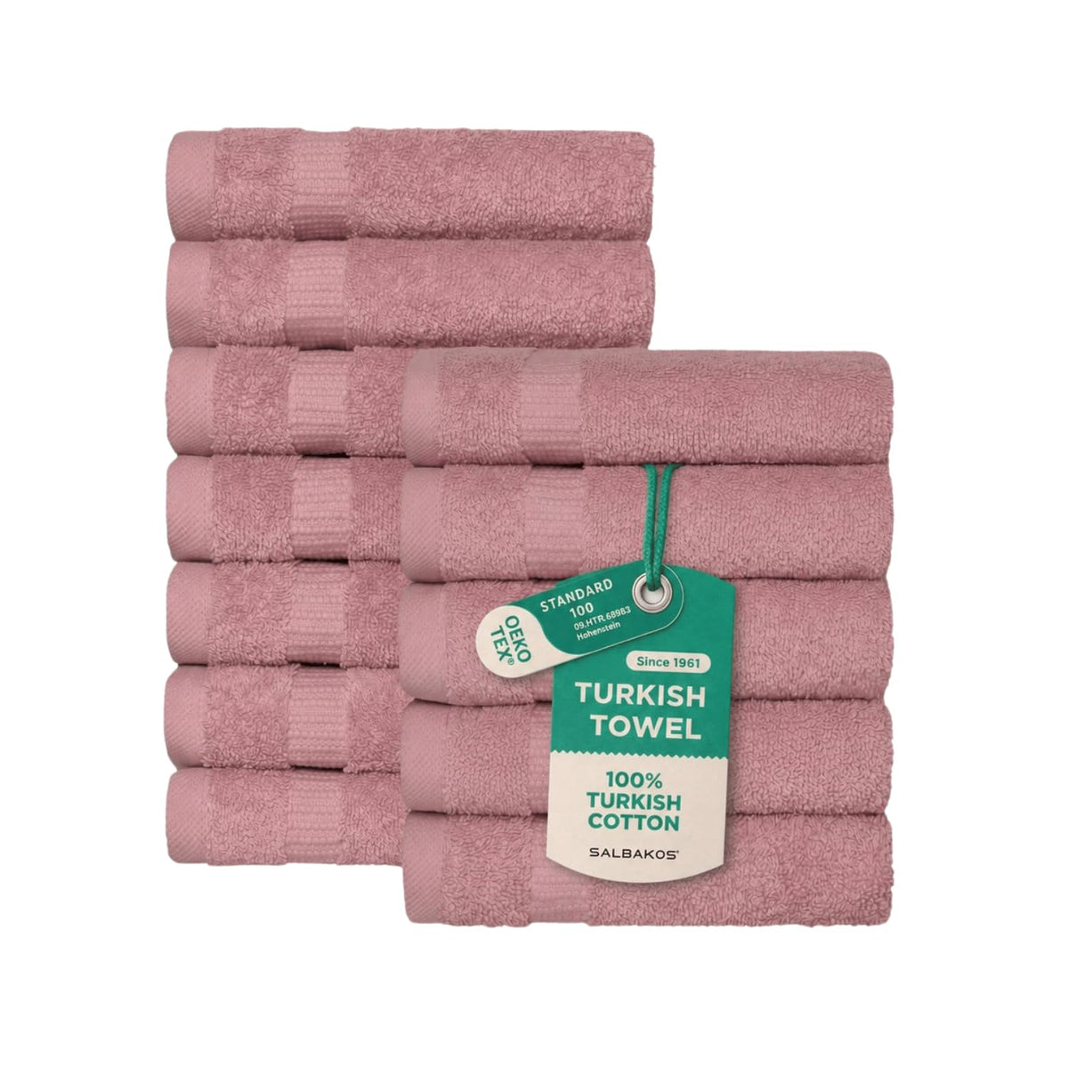 SALBAKOS 4-Piece 100% Turkish Cotton Bath Towels, 27x54 inch, White