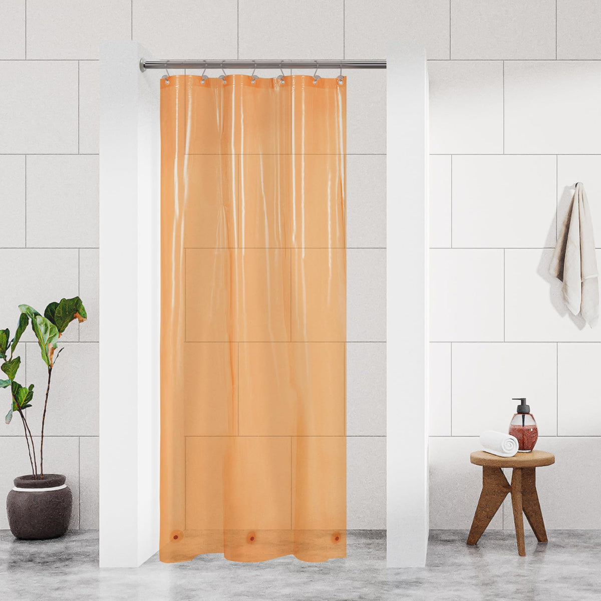 Barossa Design Oeko-tex Certified Shower Curtain Liner Standard Size, Clear