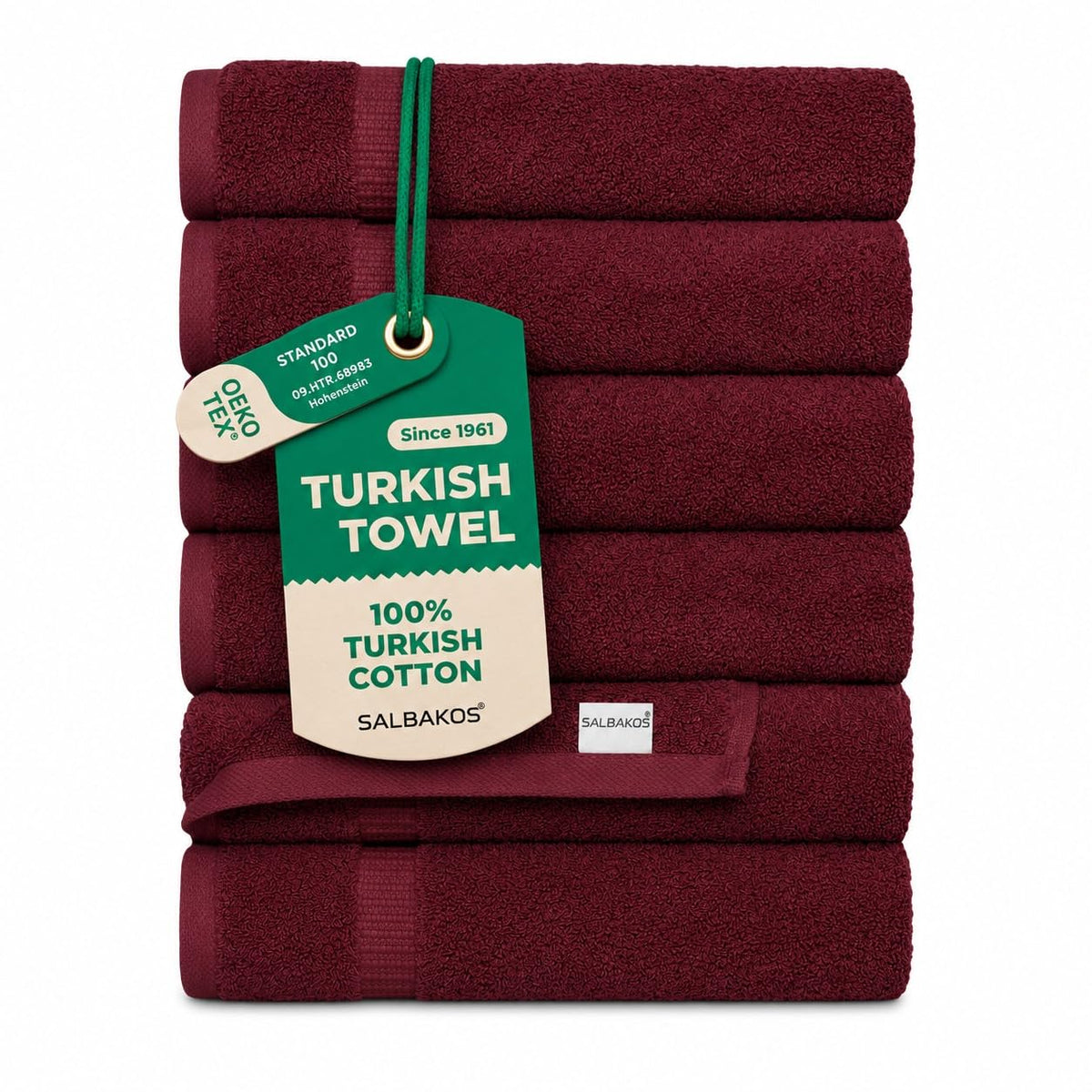 SALBAKOS 4-Piece 100% Turkish Cotton Bath Towels, 27x54 inch, White