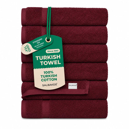 SALBAKOS 4-Piece 100% Turkish Cotton Bath Towels, 27x54 inch, White
