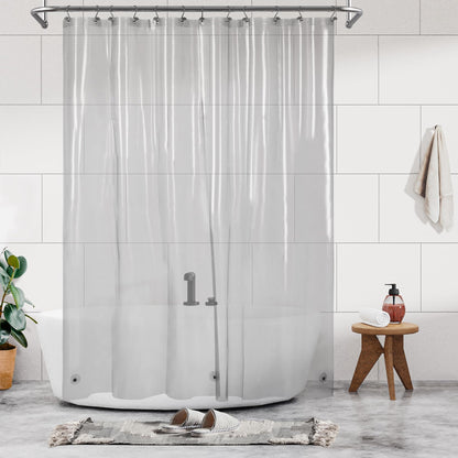 Barossa Design Oeko-tex Certified Shower Curtain Liner Standard Size, Clear