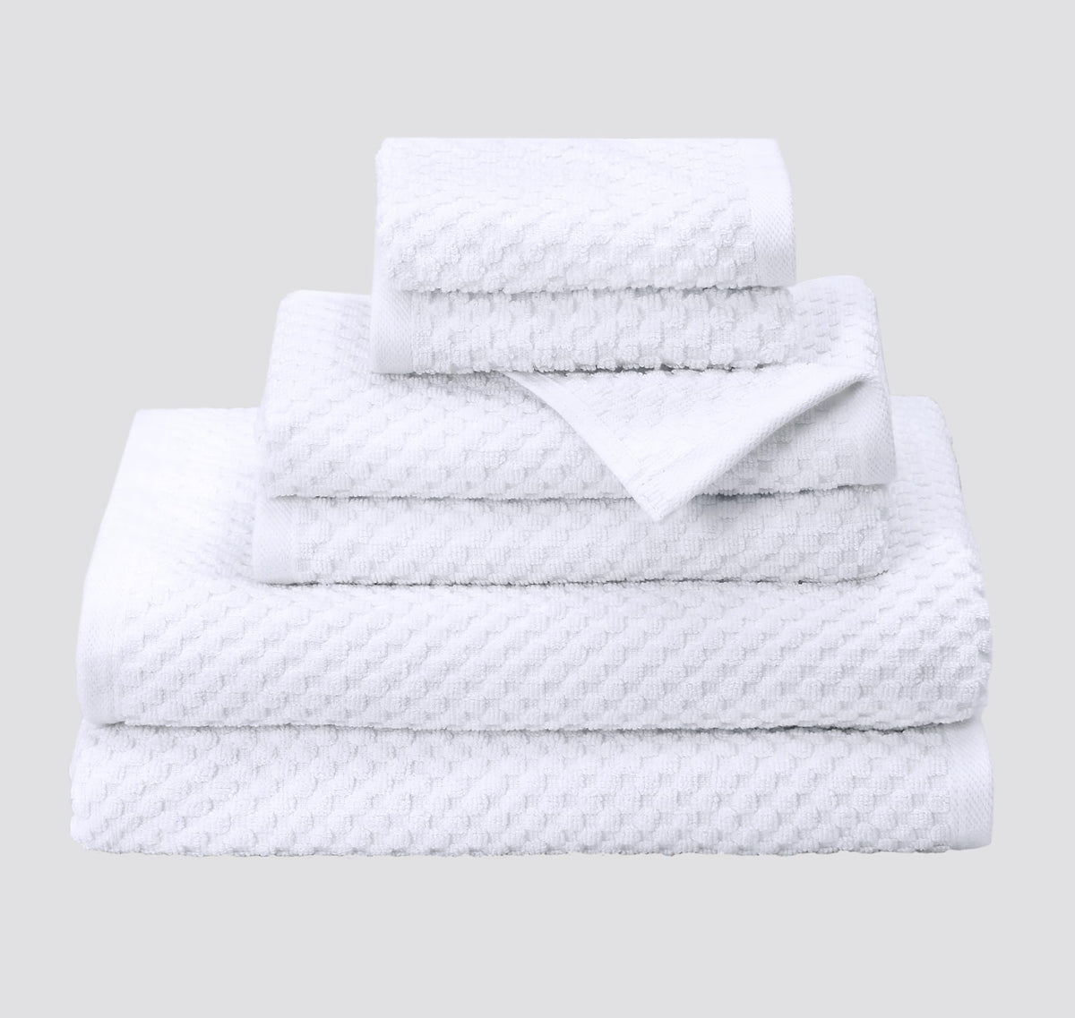 COTTON CRAFT Euro Spa Waffle Weave Bath Towels - Set of 4 Linen Towels