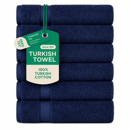 SALBAKOS 4-Piece 100% Turkish Cotton Bath Towels, 27x54 inch, White