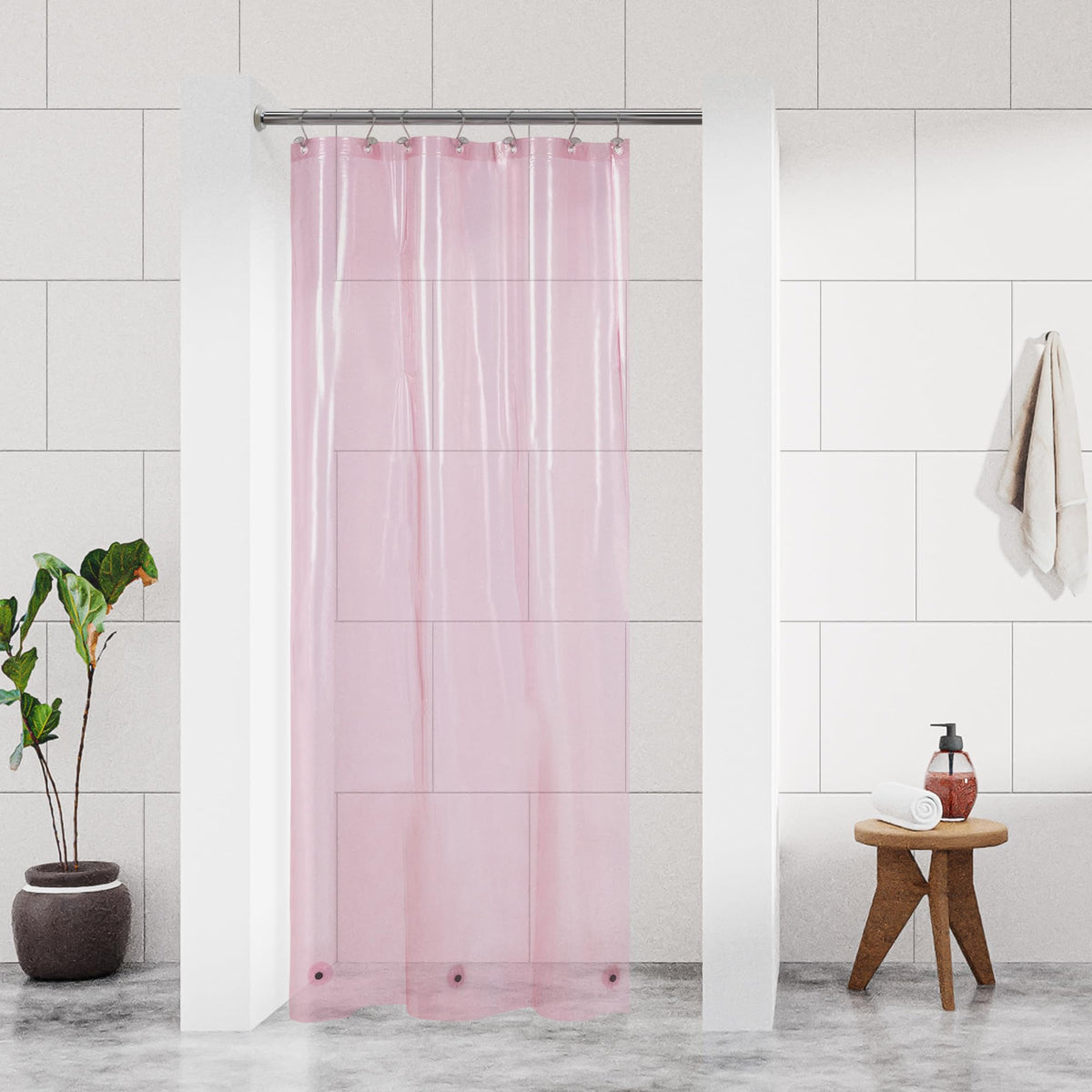 Barossa Design Oeko-tex Certified Shower Curtain Liner Standard Size, Clear