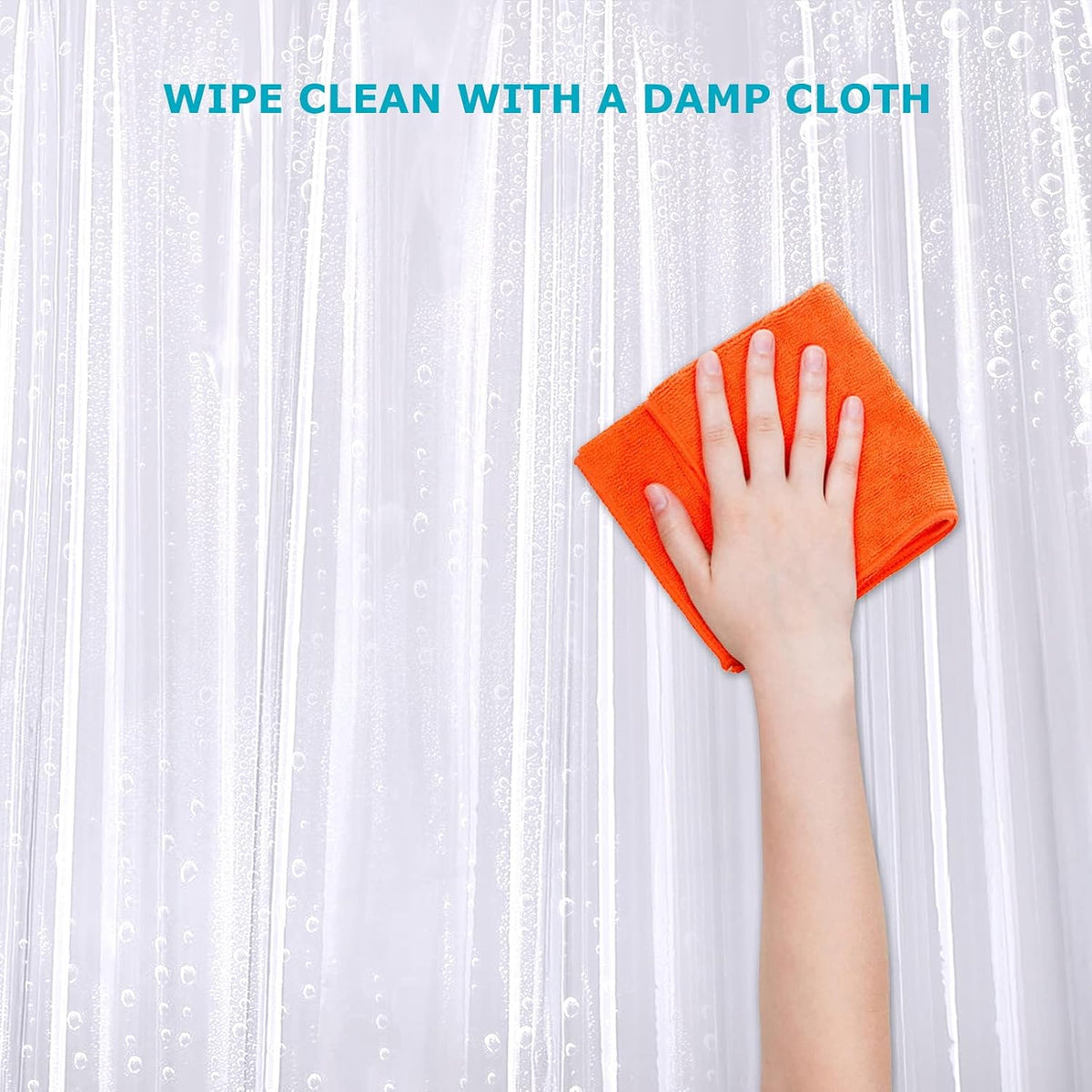 White Shower Curtain Liner,72 x 84 Inches Vinyl 10 G Heavy Duty Plastic Shower Curtain,Waterproof Weighted Bathroom Shower Liner