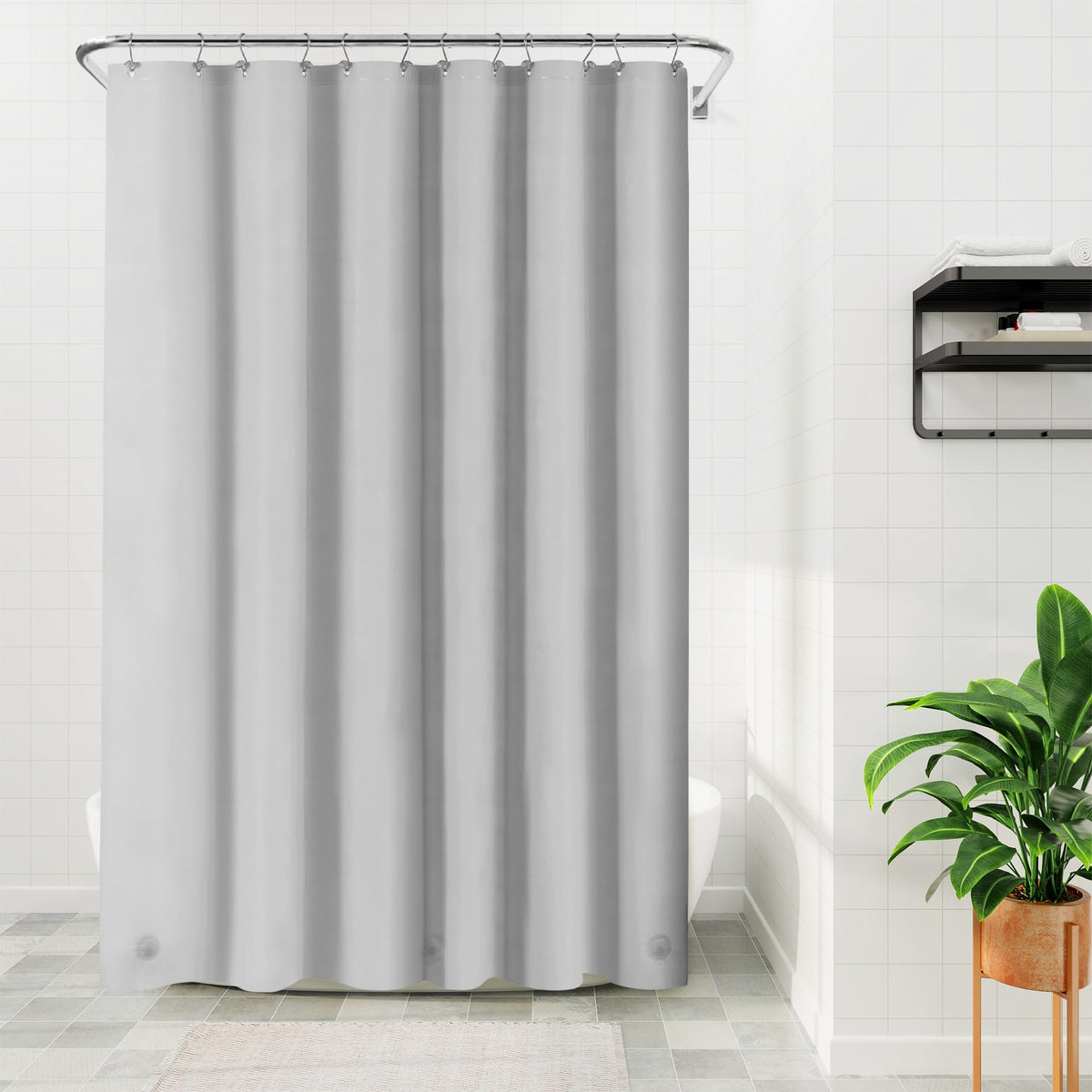 Barossa Design Oeko-tex Certified Shower Curtain Liner Standard Size, Clear