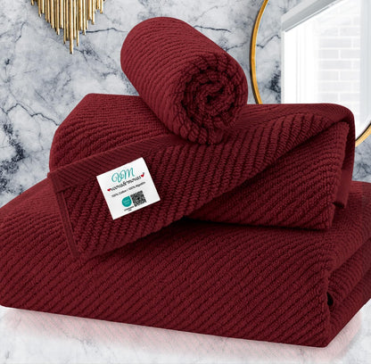 VOOVA & MOVAS 6PC Towel Set, 100% Cotton, Aqua Teal