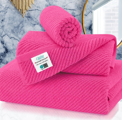 VOOVA & MOVAS 6PC Towel Set, 100% Cotton, Aqua Teal