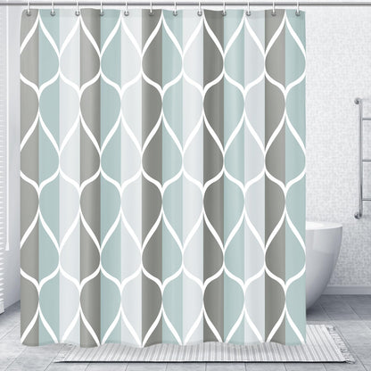 Gelbchu Grey Blend Geometric Shower Curtain for Bathroom, 72x72 Inch