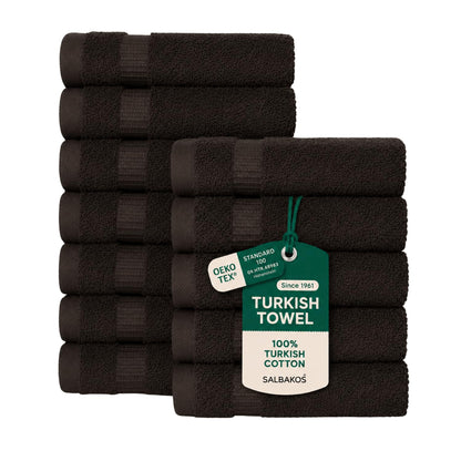 SALBAKOS 4-Piece 100% Turkish Cotton Bath Towels, 27x54 inch, White