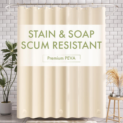 AmazerBath Shower Curtain Liner, 72x72 Clear Shower Curtain Liner, Waterproof Plastic Shower Liner, Cute Lightweight PEVA Shower Curtain for Bathroom with 3 Magnets and 12 Rustproof Metal Grommets