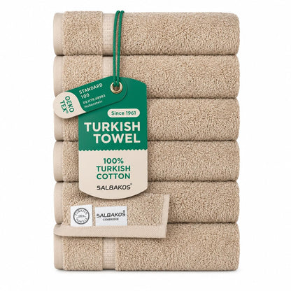 SALBAKOS 4-Piece 100% Turkish Cotton Bath Towels, 27x54 inch, White