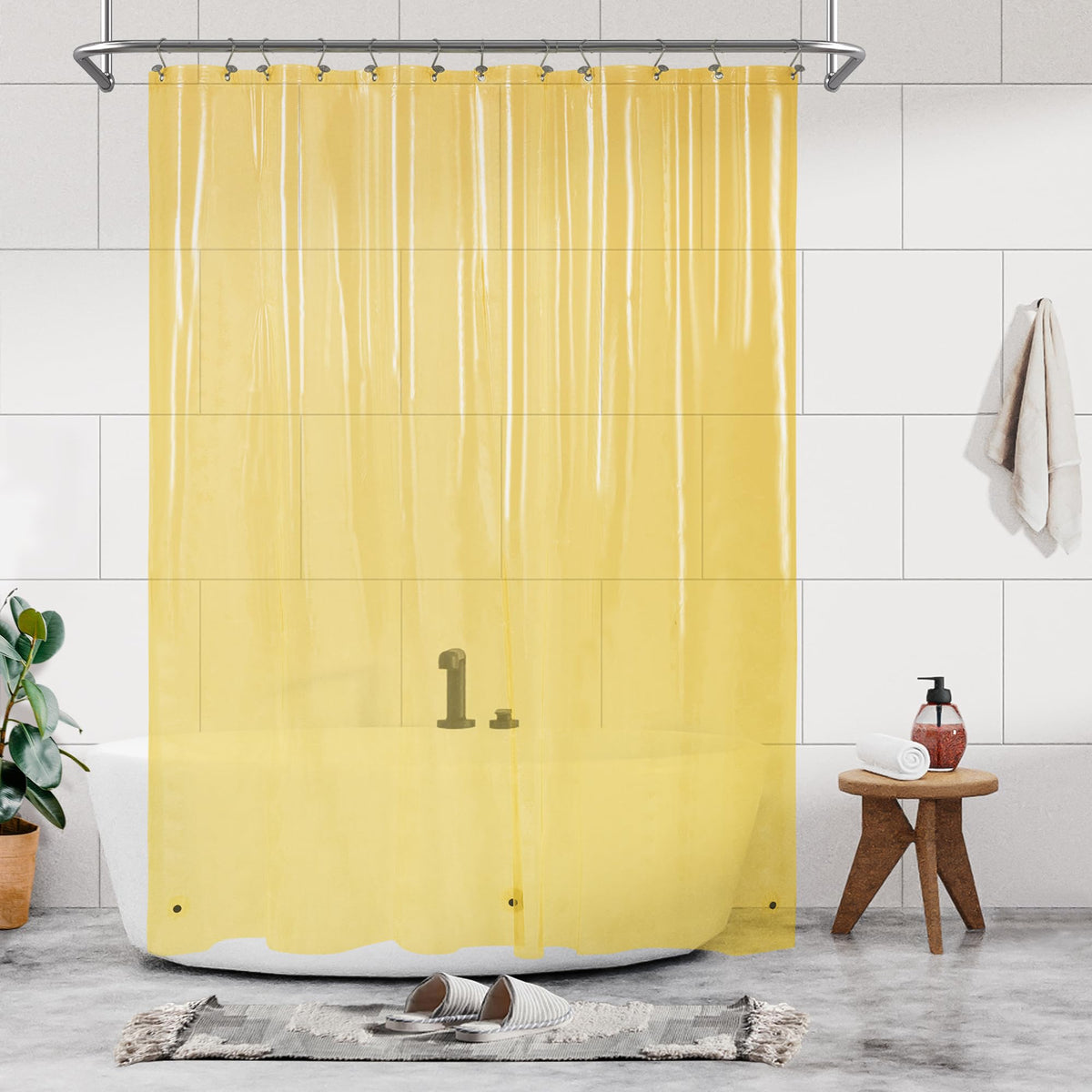 Barossa Design Oeko-tex Certified Shower Curtain Liner Standard Size, Clear