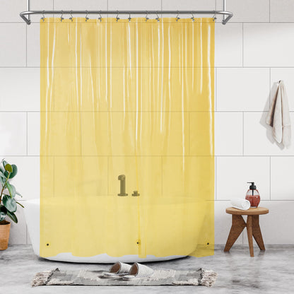 Barossa Design Oeko-tex Certified Shower Curtain Liner Standard Size, Clear