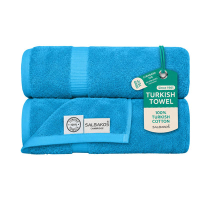 SALBAKOS 4-Piece 100% Turkish Cotton Bath Towels, 27x54 inch, White
