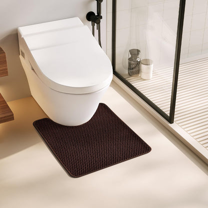 TYUU Bathroom Rugs Non Slip Washable, Super Absorbent Thin Bath Mat Small Quick Dry Low Pile Bathroom Rug, White 16"x24" / 1'4" x 2'