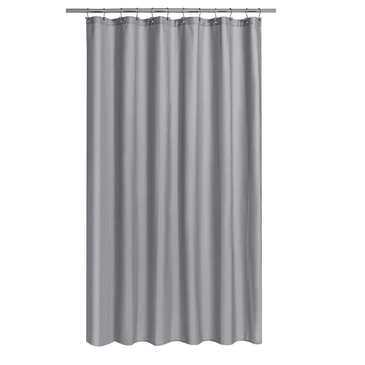 N&Y HOME Fabric Shower Curtain Liner with Magnets Standard Size, White