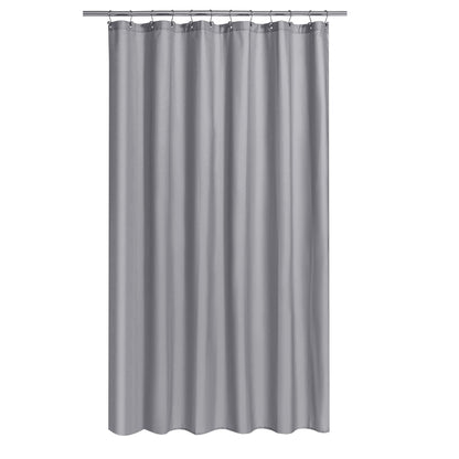 N&Y HOME Fabric Shower Curtain Liner with Magnets Standard Size, White