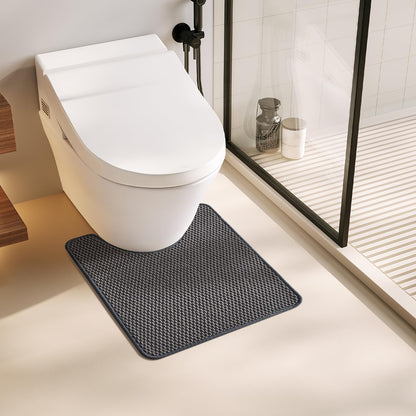 TYUU Bathroom Rugs Non Slip Washable, Super Absorbent Thin Bath Mat Small Quick Dry Low Pile Bathroom Rug, White 16"x24" / 1'4" x 2'