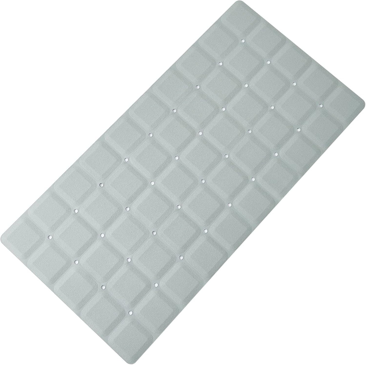 Webos Foldable Silicone Bathtub Mat: Jumbo Size Heavy Duty Safety Bath Mat for Tub Without Suction Cups Non Slip Bath & Shower Mat for Textured, Reglazed, Refinished Tub (Grey, 35.8 x 17.7)