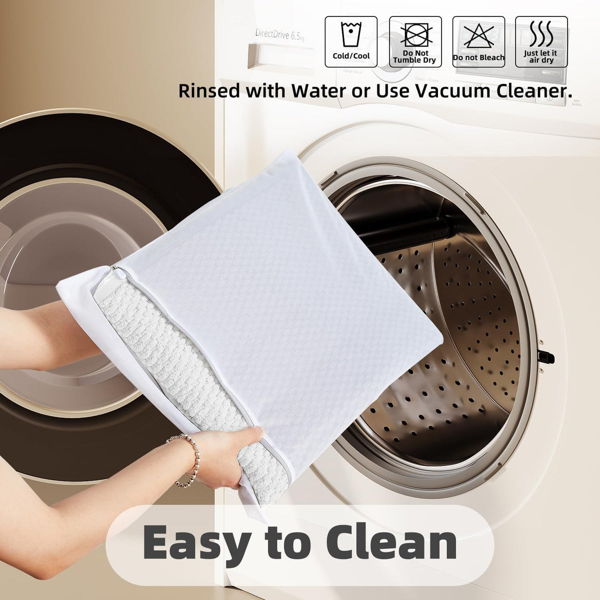 TYUU Bathroom Rugs Non Slip Washable, Super Absorbent Thin Bath Mat Small Quick Dry Low Pile Bathroom Rug, White 16"x24" / 1'4" x 2'