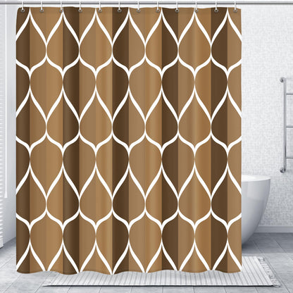 Gelbchu Grey Blend Geometric Shower Curtain for Bathroom, 72x72 Inch