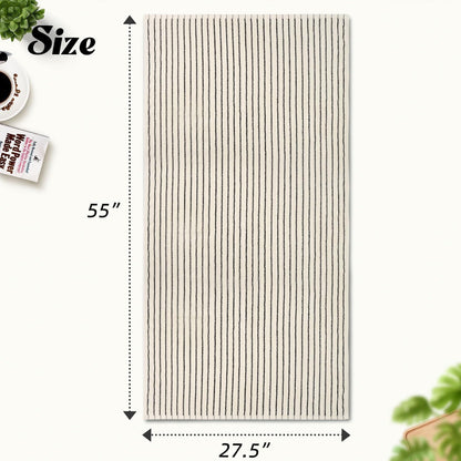 Black and Ivory Striped Bath Towels Set of 2, Lighter & Quick Dry Towels