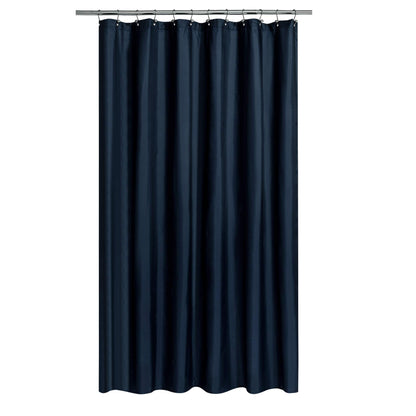 N&Y HOME Fabric Shower Curtain Liner with Magnets Standard Size, White