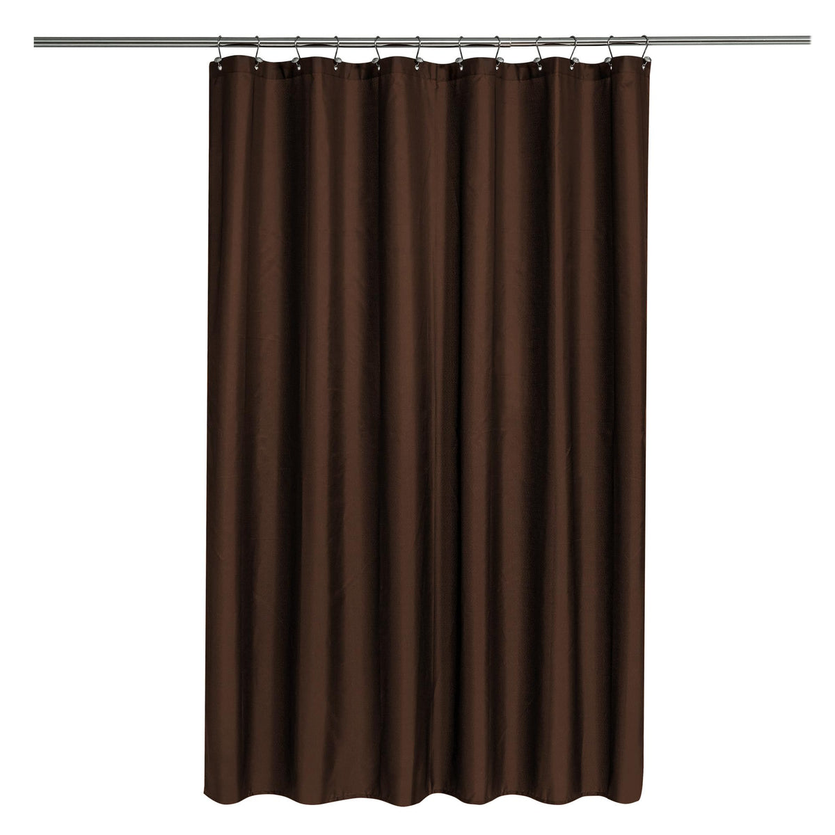 N&Y HOME Fabric Shower Curtain Liner with Magnets Standard Size, White