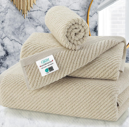VOOVA & MOVAS 6PC Towel Set, 100% Cotton, Aqua Teal