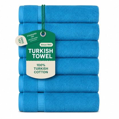 SALBAKOS 4-Piece 100% Turkish Cotton Bath Towels, 27x54 inch, White