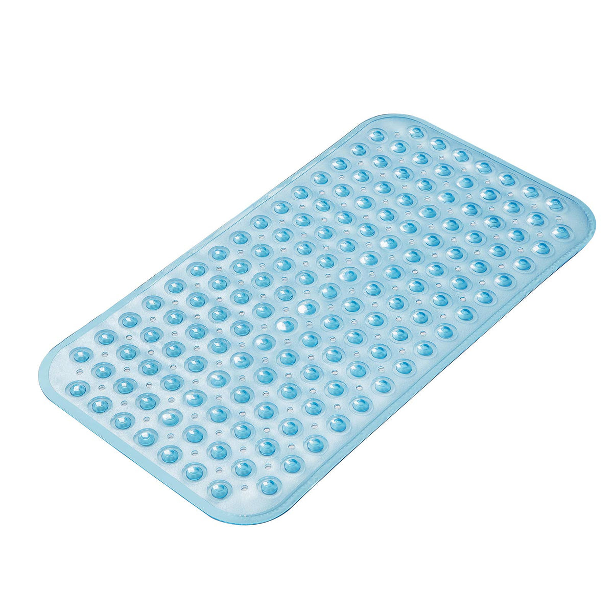 AmazerBath Bath Tub Mat, Medium Size 27.6 x 15 Inches Non-Slip Shower Mats with Suction Cups and Drain Holes, Bathroom Bathtub Mats Machine Washable (Clear)