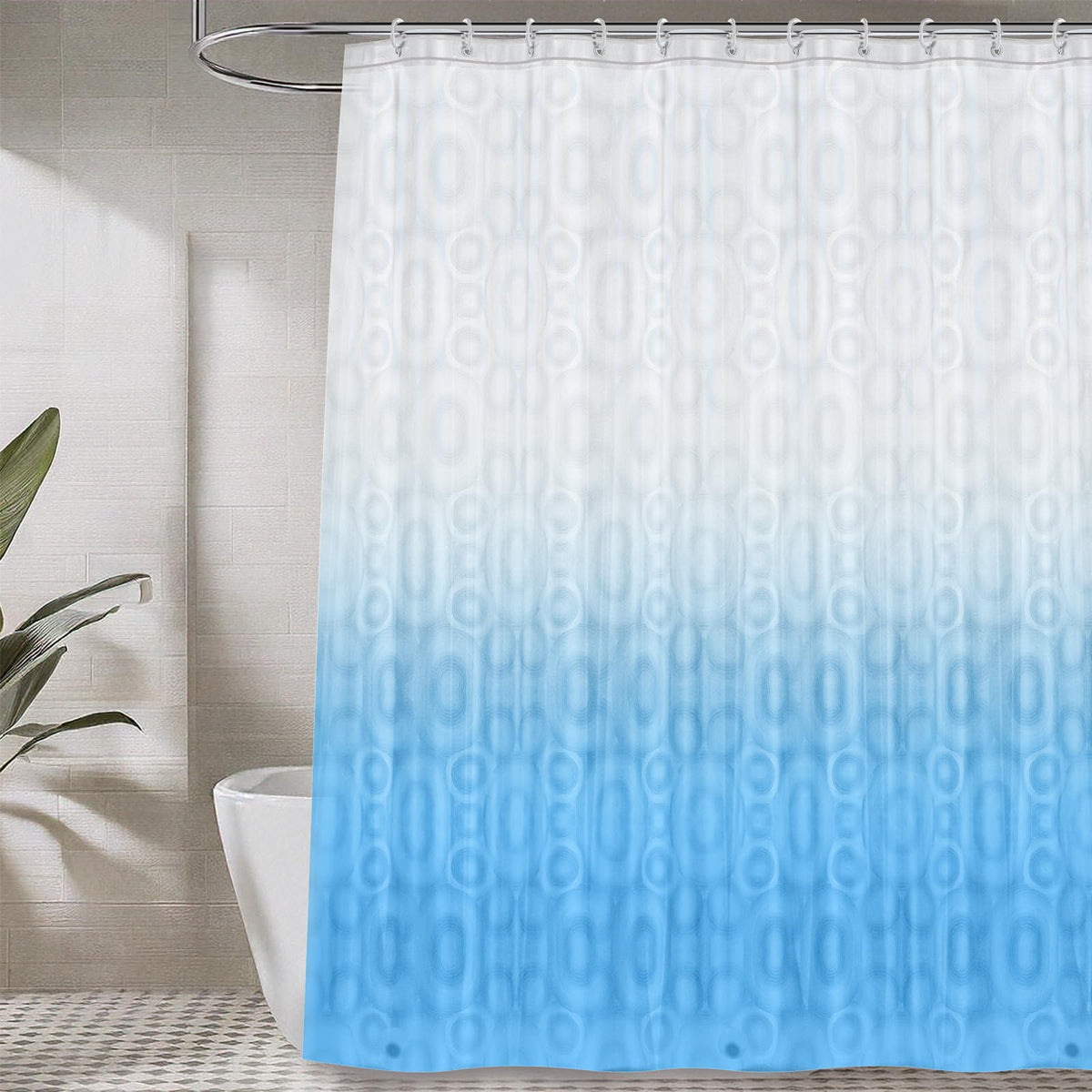LiBa Shower Curtain PEVA 8G, 72x72 Inch Waterproof White
