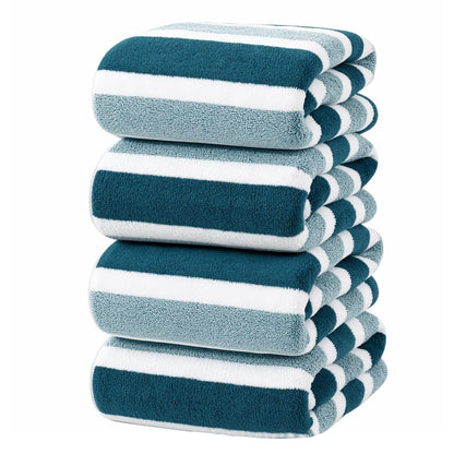 4 Pcs Large Microfiber Bath Towel Set, 34.6" x 67"(Gray)