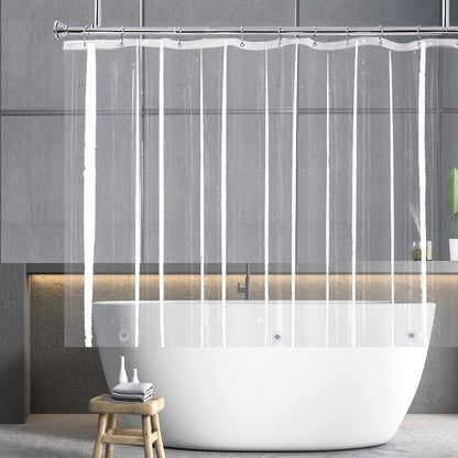 YISURE Short Shower Curtain Liner 48 Inch Length, Clear Peva for Walkin Tub