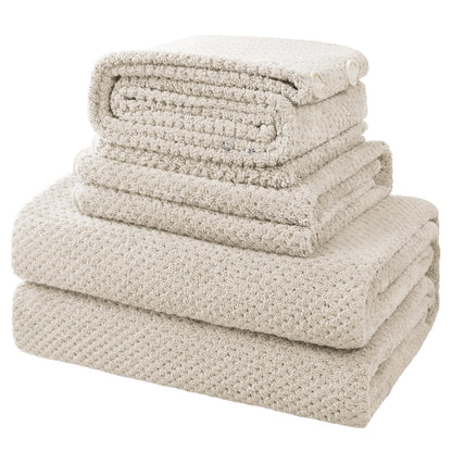 MaopaoBeauty 2 Pack Bath Towel Set 35" x 70", Extra Large Waffle Bath Towel Set, Microfiber Super Soft Highly Absorbent, Sturdy Quick Drying Towels for Bathroom, Gym, Sports, Yoga (2PCS Light Blue)