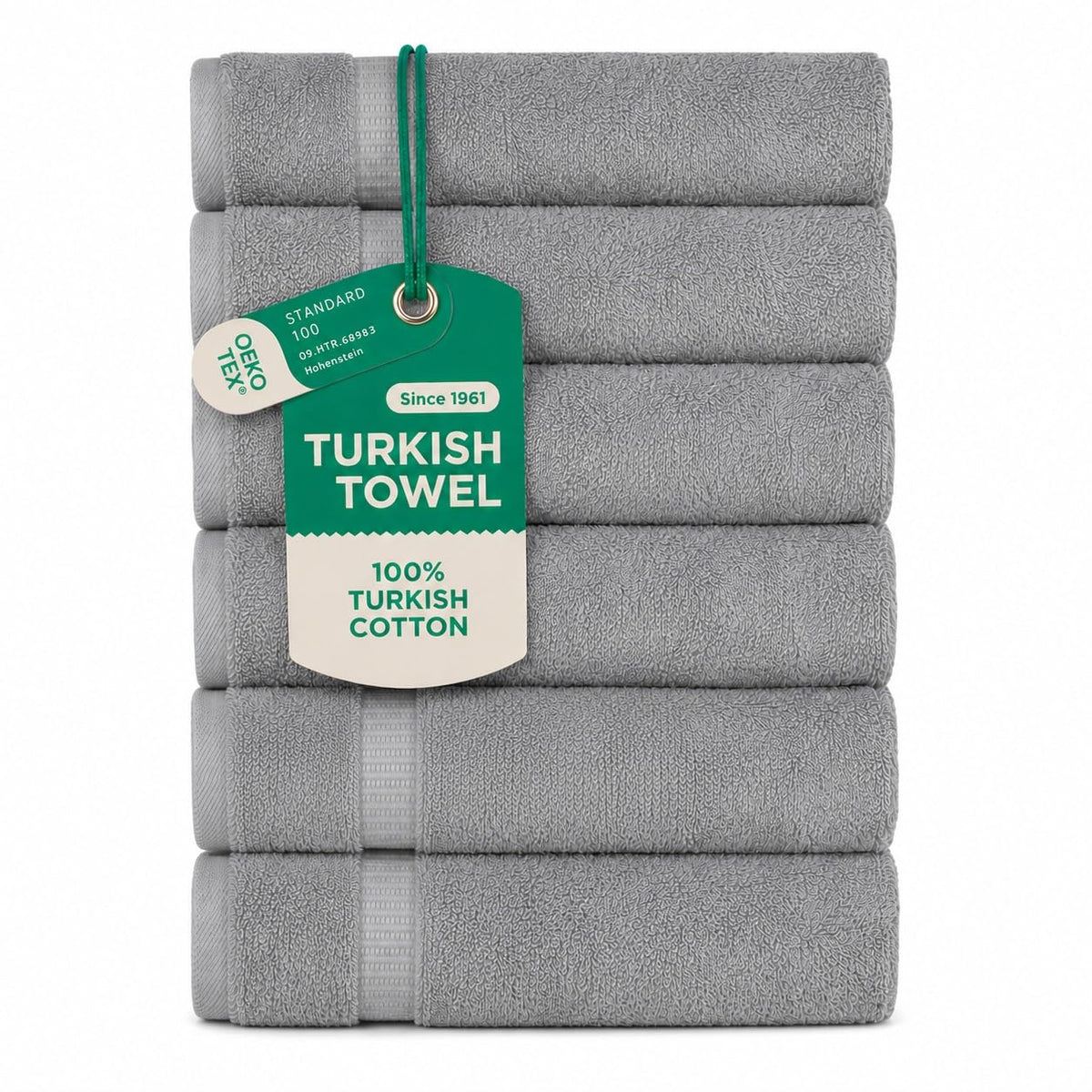 SALBAKOS 4-Piece 100% Turkish Cotton Bath Towels, 27x54 inch, White
