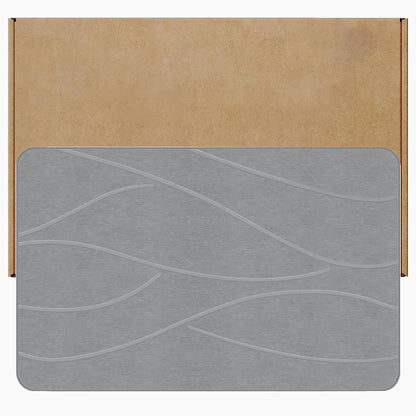 Stone Bath Mat Diatomaceous Earth Shower Mat Non-Slip Super Absorbent Diatomite Stone Bath Mats for Bathroom Floor Quick Drying Natural Easy to Clean(23.6 x 15.4 in)