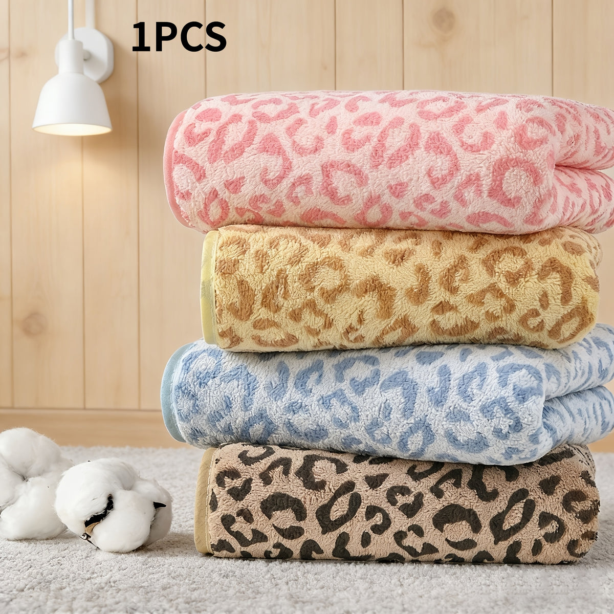 1 Luxury High-Quality Coral Spa Towel • Ultra-soft Microfiber • Quick-drying • Highly Absorbent • Fluffy and Lint-free • New Multi-color Leopard Print Design • Luxurious Bathroom Experience • Spa Essential • Suitable for Pool, Travel, and Gym