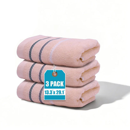 3 Pack Unisex Fade Resistant Towel Sets - Ultra Soft, Quick-Drying, Absorbent Cotton Bath Towels for Home Bathroom, Fur & Skin Care Use