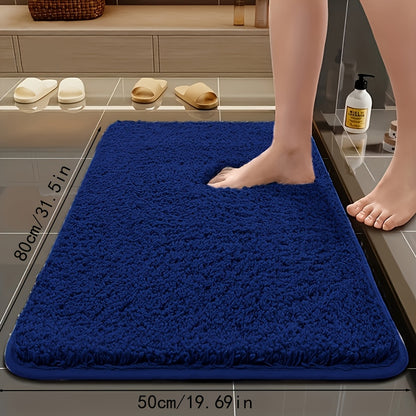 Long Plush Super Absorbent Bath Mat, Non-Slip And Anti-Fall, Ultra-Soft Walking Feel, Comfortable And High-Quality Bath Carpet, Suitable for Bathtub, Shower, Bathroom Additions, Home Decor Floor Mat, Safe Choice for Bathroom