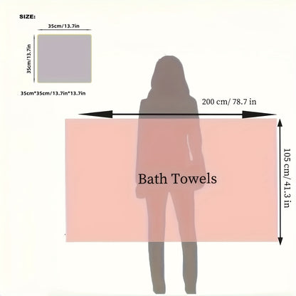 4pcs Oversized Leopard Print Bath Towel Set • Full Body Wrap, Hand Towel, and Hair Towel • 1 Ultra-Soft Coral Bath Towel 200x105cm + 3 Square Towels 35x35cm • Quick-Drying, Lint-Free, Durable • Suitable for Home, Beach, Outdoor Use • Perfect Holiday