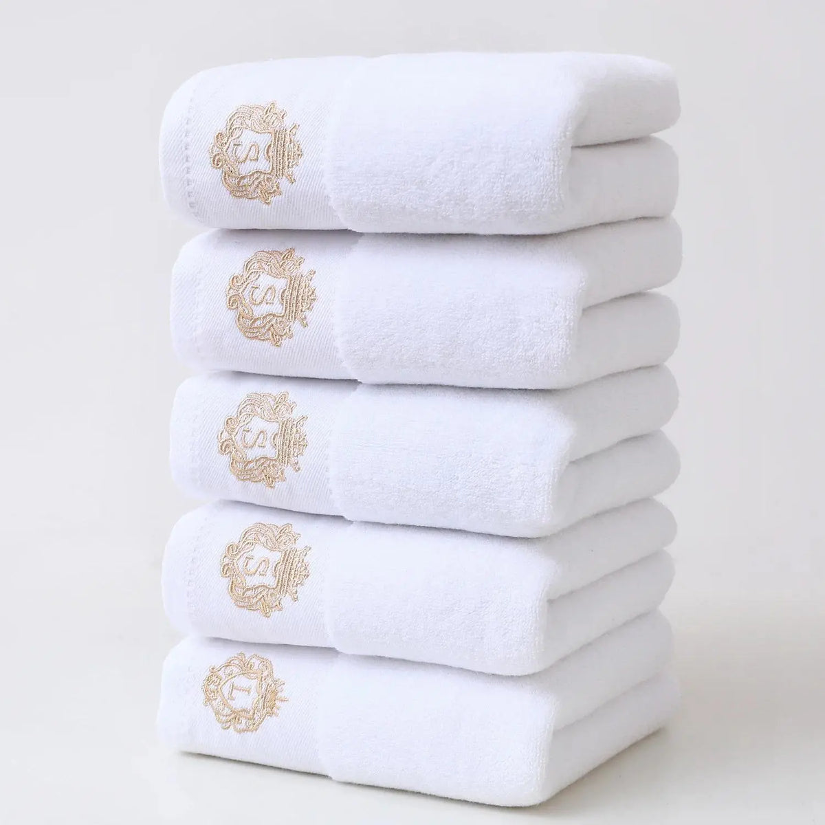 Unisex 5-Piece Thick Ultra Soft Bath Towel Gift Pack for Couples, Highly Absorbent Water Absorbent Quick Dry, 35x75cm Home Bathroom Hand & Body Towels