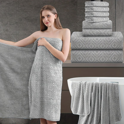 8pcs Extra Large Bath Towel, Ultra-Soft Thick Bath Towel Highly Absorbent Quick Dry Towel 700GSM Includes 2 Oversized Bath Towels & 2 Hand Towels & 4 Towels for Bathroom Hotels Gym, Wash Cloths